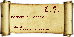 Bodnár Tercia névjegykártya
